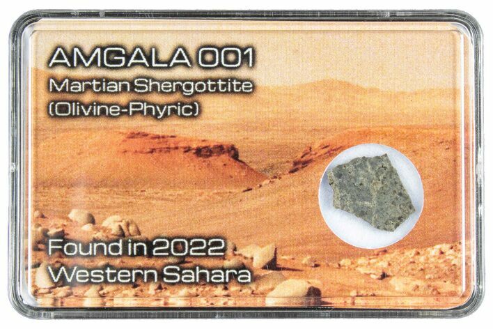 Martian Shergottite Meteorite Slice - Amgala #288233